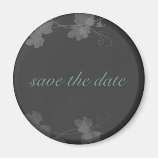 Elegant Bewaar de datum Blauw en Zwart-wit Vin Magneet