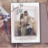 Elegant Bewaar de datum Blush Pink & Photo Save The Date