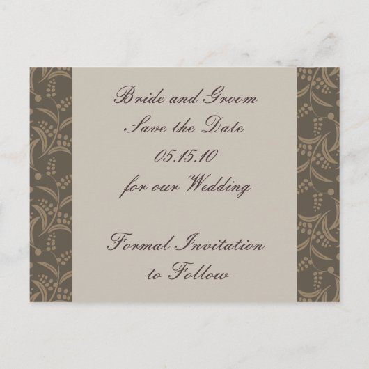 Elegant Bewaar de datum Briefkaarten (Achterkant)