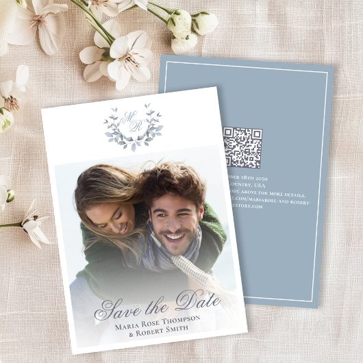 Elegant Bewaar de datum bruiloft foto Save The Date