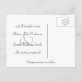 Elegant Bewaar de datum Dazzling Sparkles Paarse Aankondigingskaart (Achterkant)