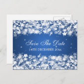 Elegant Bewaar de datum Duizelingwekkende sterren Aankondigingskaart (Voorkant / Achterkant)