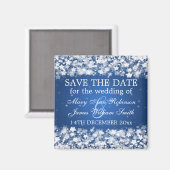 Elegant Bewaar de datum Duizelingwekkende sterren  Magneet (Voorkant / Achterkant)