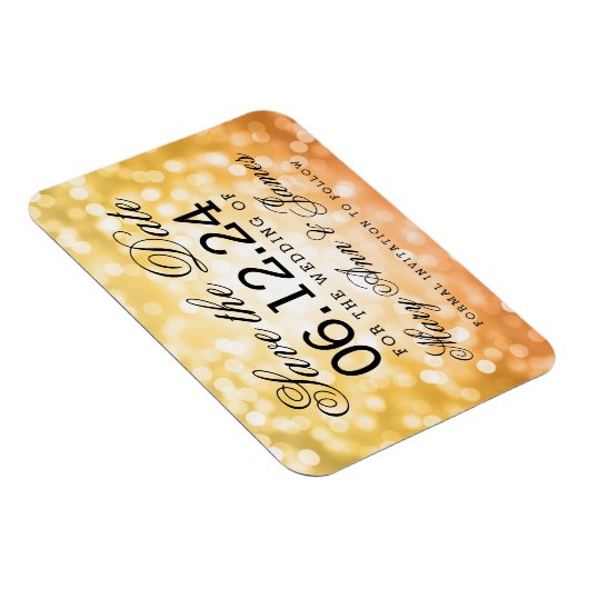 Elegant Bewaar de datum Herfst / Herfst Glitter Li Magneet (Rechterzijde)