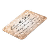 Elegant Bewaar de datum Koper Glitter Lights Magneet (Linkerzijde)