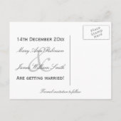 Elegant Bewaar de datum Poppy Paarse Aankondigingskaart (Achterkant)