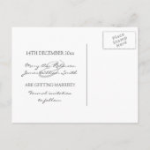 Elegant Bewaar de datum Shimmering Stars Paarse Aankondigingskaart (Achterkant)