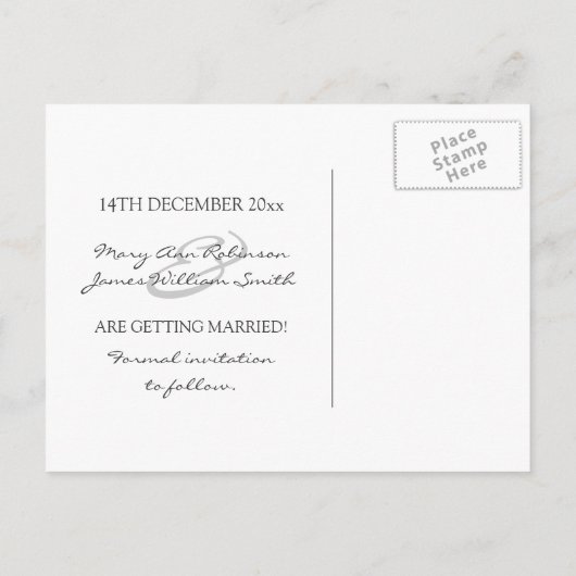 Elegant Bewaar de datum Shimmering Stars Paarse Aankondigingskaart (Achterkant)