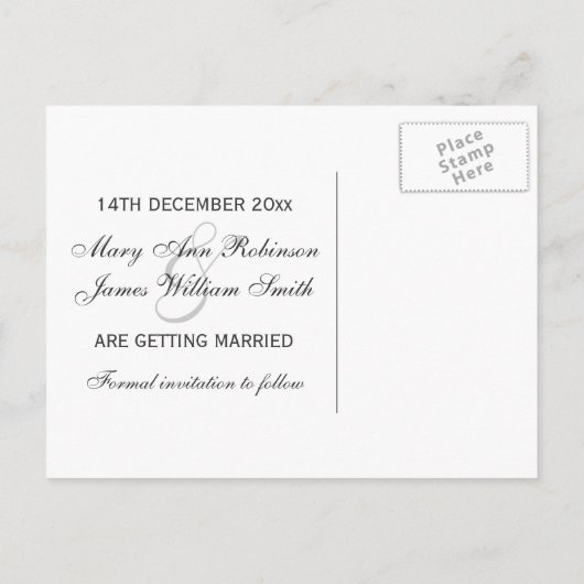 Elegant Bewaar de datum sprankelende lijnen zwart Aankondigingskaart (Achterkant)