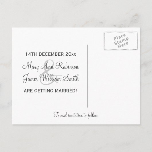 Elegant Bewaar de datum Summer Sparkle Paarse Aankondigingskaart (Achterkant)