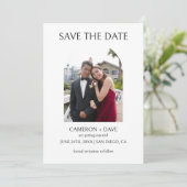 Elegant Bewaar de datum voor bruiloft verlovingsfe Kaart (Staand voorkant)