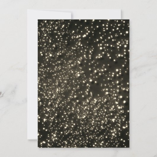 Elegant Bewaar de datum Zwart Goud Foto Bruiloft Kaart (Achterkant)