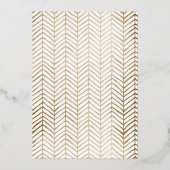 Elegant Bewaar onze datum Echte Folie & Foto Folie Uitnodiging (Achterkant)