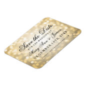 Elegant bewaart de datum goudglitterlichten magneet (Linkerzijde)