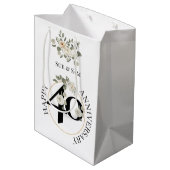 Elegant, bewerkbaar 40e Jubileum Medium Cadeauzakje (Achterkant Gekanteld)