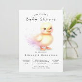 Elegant bewerkbaar Eend Eend Baby shower Kaart (Staand voorkant)