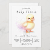 Elegant bewerkbaar Eend Eend Baby shower Kaart (Voorkant / Achterkant)