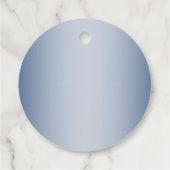 Elegant bewerkbaar monogram schrift | Blauw Bedankjes Labels (Achterkant)