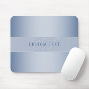 Elegant bewerkbaar monogram schrift Blauw Muismat