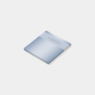Elegant bewerkbaar monogram schrift Blauw Post-it® Notes