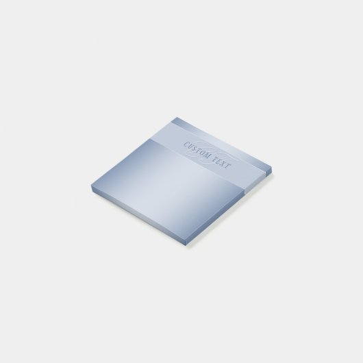 Elegant bewerkbaar monogram schrift | Blauw Post-it® Notes (Schuin)