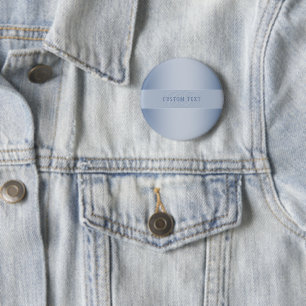 Elegant bewerkbaar monogram schrift Blauw Ronde Button 5,7 Cm
