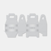 Elegant bewerkbaar monogram Schrift | Grijs Bedankdoosjes (Uitgevouwen)