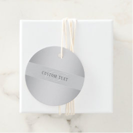 Elegant bewerkbaar monogram Schrift | Grijs Bedankjes Labels