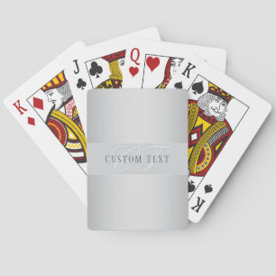 Elegant bewerkbaar monogram schrift   Grijs Pokerkaarten