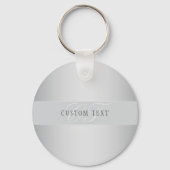 Elegant bewerkbaar monogram schrift | Grijs Sleutelhanger (Voorkant)