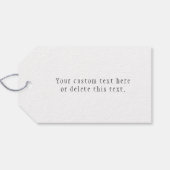 Elegant bewerkbaar monogram schrift | Zwart Cadeaulabel (Achterkant Horizontaal)