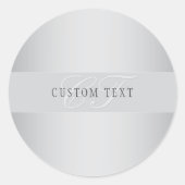 Elegant bewerkbaar monogram script lettertype | Gr Ronde Sticker (Voorkant)