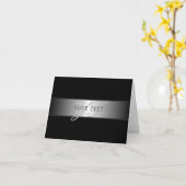 Elegant Bewerkbaar Monogram Script Schrift | Zwart Kaart (Gele Bloem)