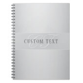 Elegant bewerkbaar monogram scriptschrift | Grijs Notitieboek (Voorkant)