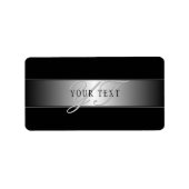 Elegant bewerkbaar monogram scriptschrift | Zwart Etiket (Voorkant)