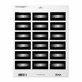Elegant bewerkbaar monogram scriptschrift | Zwart Etiket (Full Sheet)