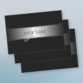 Elegant bewerkbaar monogram-scriptschrift | Zwart Inpakpapier Vel