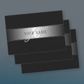 Elegant bewerkbaar monogram-scriptschrift | Zwart Inpakpapier Vel