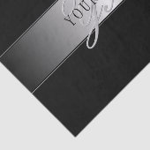 Elegant bewerkbaar monogram scriptschrift | Zwart Tissuepapier (Detail)