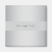 Elegant bewerkbaar monogramschrift | Grijs Magneet (Voorkant)