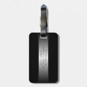 Elegant bewerkbaar monogramschrift schrijven | Bla Bagagelabel (Achterkant verticaal)