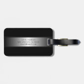 Elegant bewerkbaar monogramschrift schrijven | Bla Bagagelabel (Achterkant horizontaal)