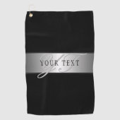 Elegant bewerkbaar monogramschrift schrijven | Bla Golfhanddoek (Voorkant)