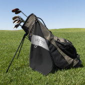 Elegant bewerkbaar monogramschrift schrijven | Bla Golfhanddoek (Groen)