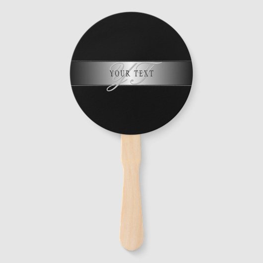 Elegant bewerkbaar monogramschrift schrijven | Bla Handwaaier (Voorkant)