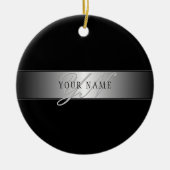 Elegant bewerkbaar monogramschrift schrijven | Bla Keramisch Ornament (Voorkant)