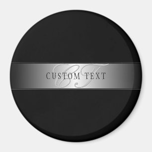 Elegant bewerkbaar monogramschrift schrijven   Bla Magneet