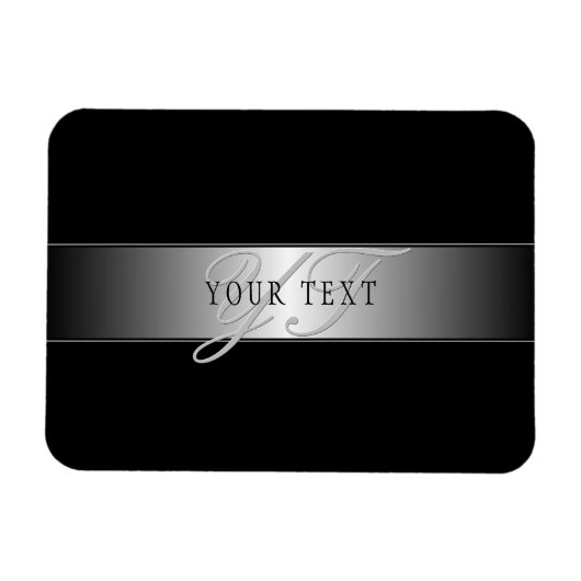 Elegant bewerkbaar monogramschrift schrijven | Bla Magneet (Horizontaal)