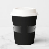 Elegant bewerkbaar monogramschrift schrijven | Bla Papieren Bekers (Links)