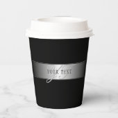 Elegant bewerkbaar monogramschrift schrijven | Bla Papieren Bekers (Achterkant)